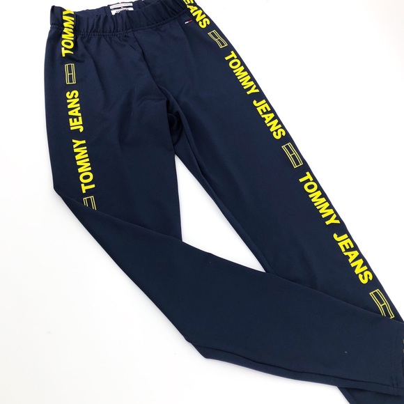 Tommy Jeans Logo Taped Leggings in Blue - Picture 6 of 8